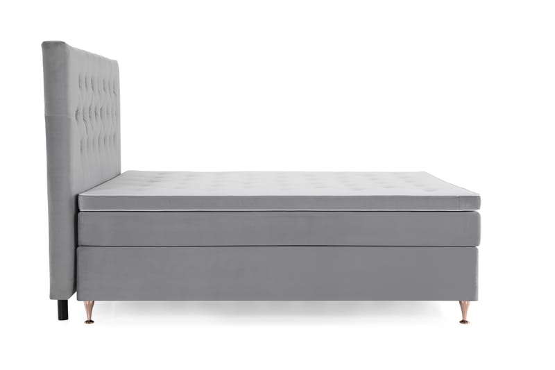 Kontinentalsäng Torsö 160x200 Sammet - Ljusgrå - Möbler - Säng - Kontinentalsäng