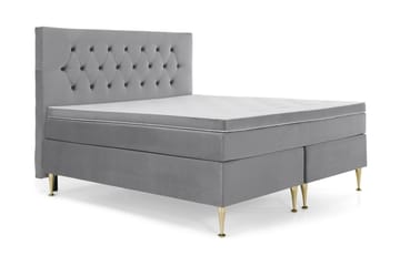 Kontinentalsäng Torsö 160x200 Sammet - Ljusgrå - Möbler - Säng - Kontinentalsäng