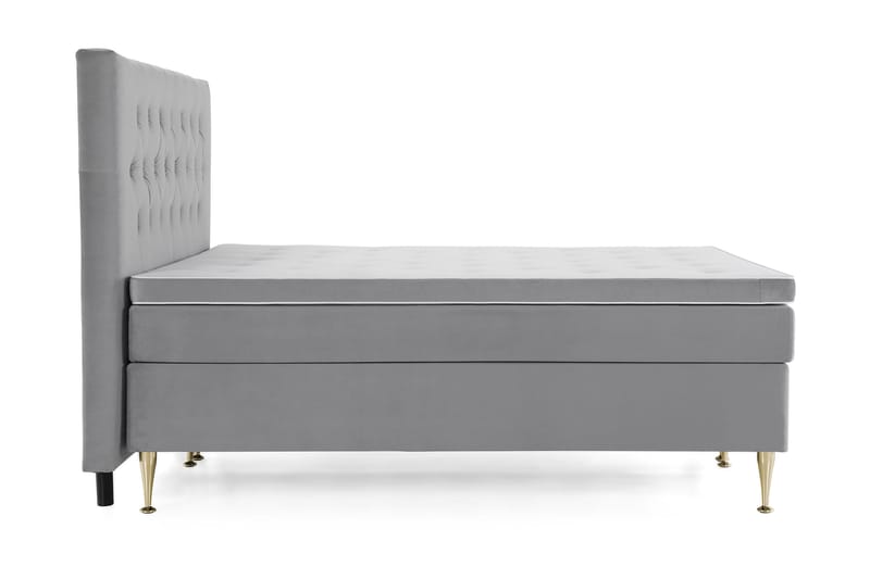 Kontinentalsäng Torsö 160x200 Sammet - Ljusgrå - Möbler - Säng - Kontinentalsäng