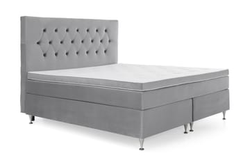 Kontinentalsäng Torsö 160x200 Sammet - Ljusgrå - Möbler - Säng - Kontinentalsäng