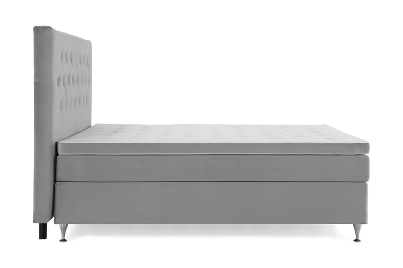 Kontinentalsäng Torsö 160x200 Sammet - Ljusgrå - Möbler - Säng - Kontinentalsäng