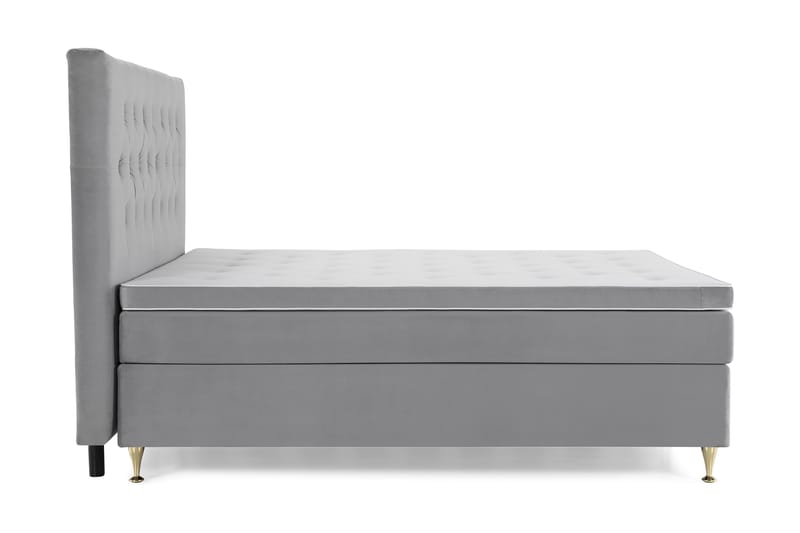 Kontinentalsäng Torsö 180x200 Sammet - Ljusgrå - Möbler - Säng - Kontinentalsäng