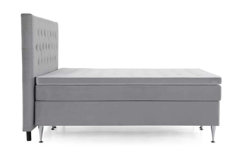 Kontinentalsäng Torsö 180x200 Sammet - Ljusgrå - Möbler - Säng - Kontinentalsäng