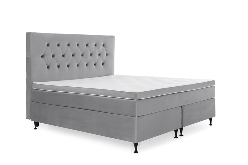 Kontinentalsäng Torsö 180x200 Sammet - Ljusgrå - Möbler - Säng - Kontinentalsäng