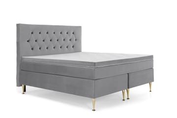 Kontinentalsäng Torsö 180x200 Sammet - Ljusgrå - Möbler - Säng - Kontinentalsäng