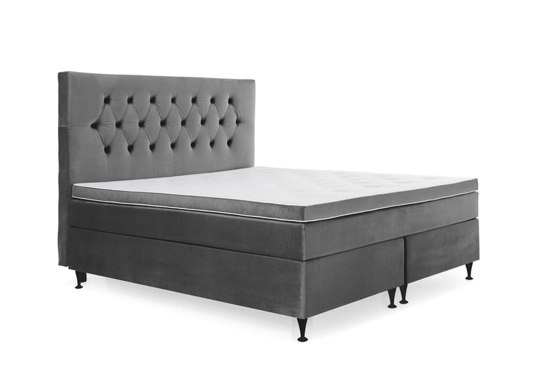 Kontinentalsäng Torsö 180x200 Sammet - Mörkgrå - Möbler - Säng - Kontinentalsäng