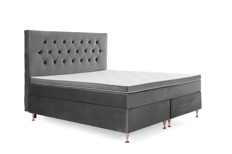 Kontinentalsäng Torsö 180x200 Sammet - Mörkgrå - Möbler - Säng - Kontinentalsäng