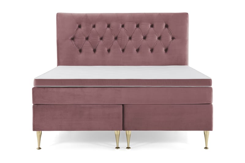 Kontinentalsäng Torsö 180x200 Sammet, Rosa