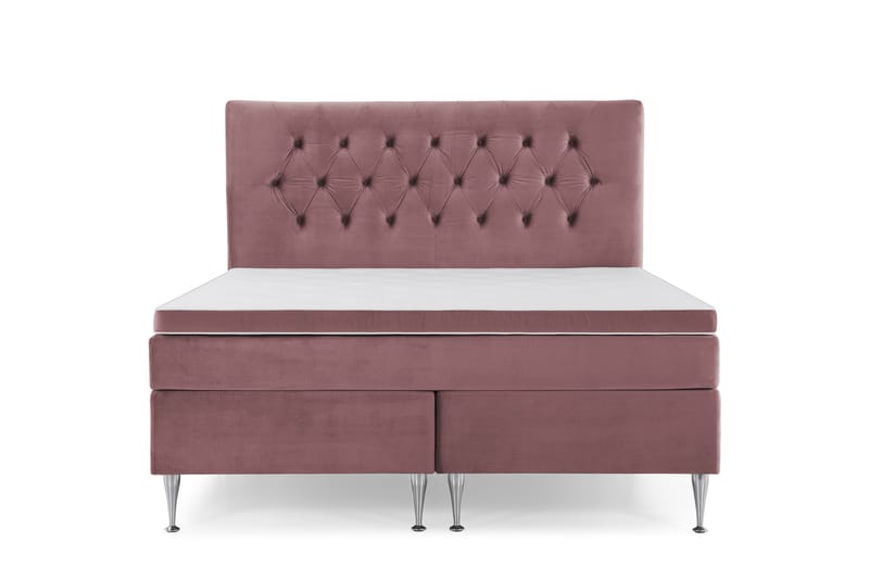 Kontinentalsäng Torsö 180x200 Sammet - Rosa - Möbler - Säng - Kontinentalsäng