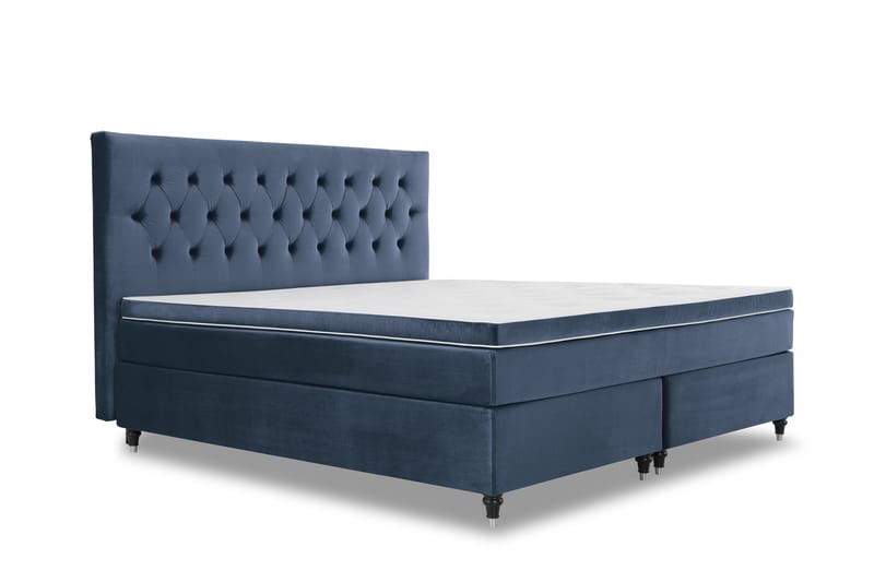 Kontinentalsäng Torsö 210x210 Sammet - Mörkblå - Möbler - Säng - Kontinentalsäng
