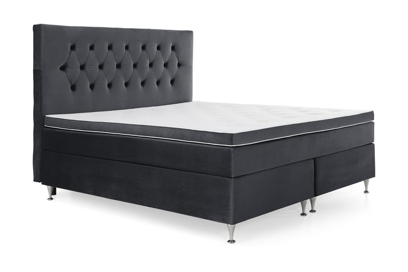 Kontinentalsäng Torsö 210x210 Sammet - Svart - Möbler - Säng - Kontinentalsäng