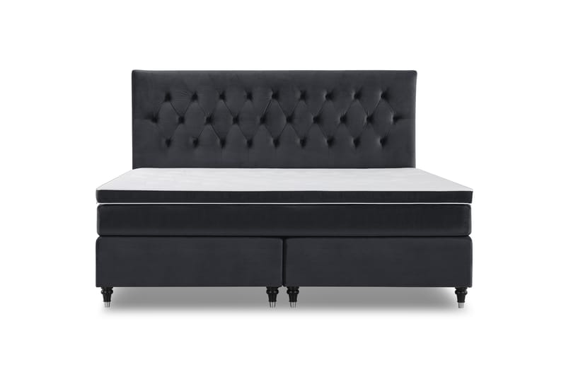 Kontinentalsäng Torsö 210x210 Sammet - Svart - Möbler - Säng - Kontinentalsäng