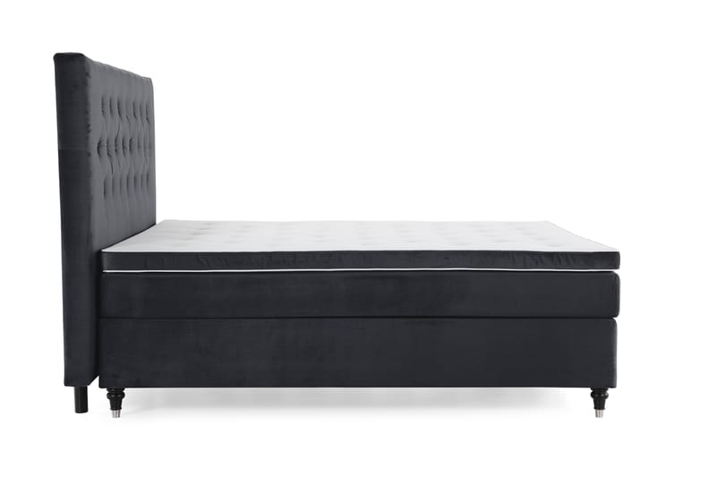 Kontinentalsäng Torsö 210x210 Sammet - Svart - Möbler - Säng - Kontinentalsäng