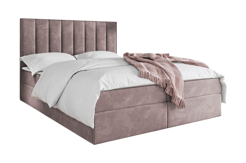Kontinentalsäng Vidin 160x200 cm Medium - Rosa - Möbler - Säng - Kontinentalsäng