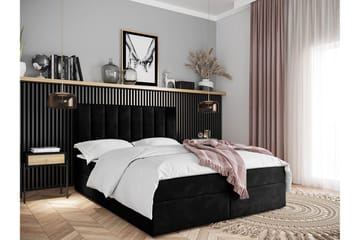 Kontinentalsäng Vidin 160x200 cm Medium - Svart - Möbler - Säng - Kontinentalsäng