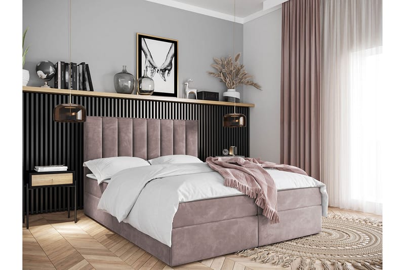 Kontinentalsäng Vidin 180x200 cm Medium - Rosa - Möbler - Säng - Kontinentalsäng