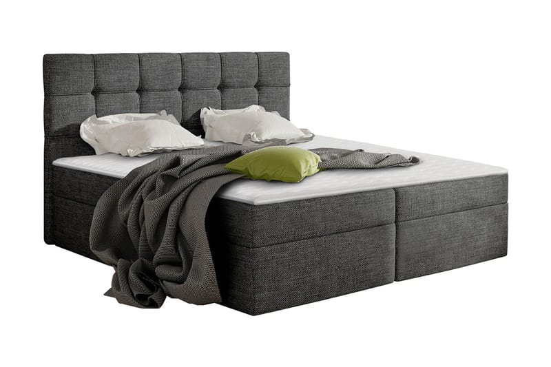 Kontinentalsäng Virek 140x200 cm - Mörkgrå - Möbler - Säng - Kontinentalsäng