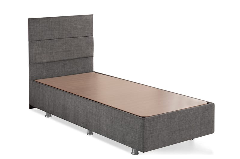 Kontinentalsäng Zilarra 120x200 cm - Grå - Säng med förvaring - Komplett sängpaket