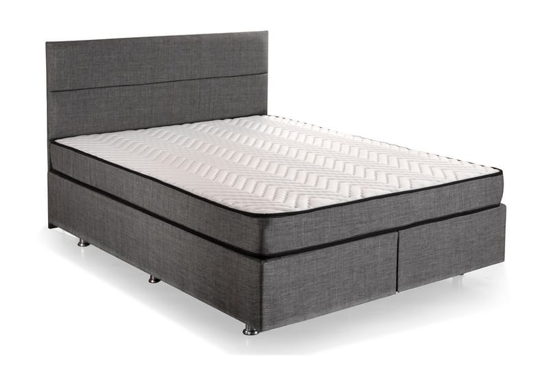 Kontinentalsäng Zilarra 160x200 cm - Grå - Ställbar säng