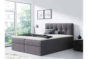 Kramvik Kontinentalsäng 160x200 - Grå - Möbler - Säng - Kontinentalsäng