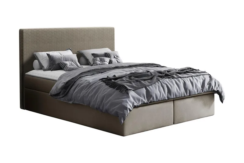 Laargard Kontinentalsäng medFörvaring 140x200, Beige