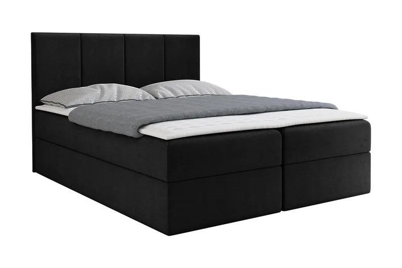 Laggano Kontinentalsäng 180x200 cm + Bäddmadrass - Svart - Möbler - Säng - Kontinentalsäng