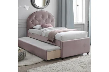 Lara Säng 90x205 cm Harmony Uno Madrass Mauve - Möbler - Säng - Kontinentalsäng