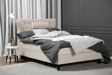 Lucky Komplett Sängpaket 120x200 Latex Diamant Sänggavel - Nackkudde Stor Beige - Möbler - Säng - Enkelsäng