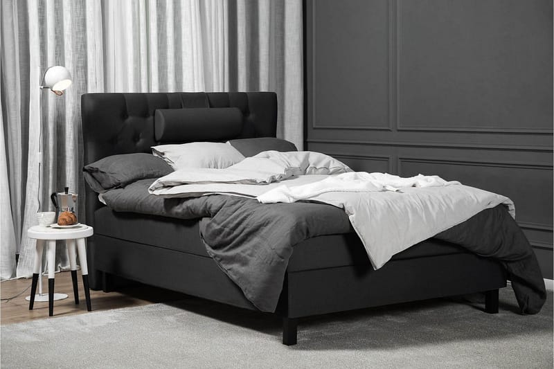 Lucky Komplett Sängpaket 120x200 Skum Diamant - Nackkudde Liten Svart/Grå - Möbler - Säng - Enkelsäng