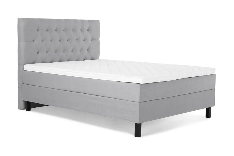 Lucky Komplett Sängpaket 120x200 Skum Diamant Sänggavel - Grå - Möbler - Säng - Enkelsäng