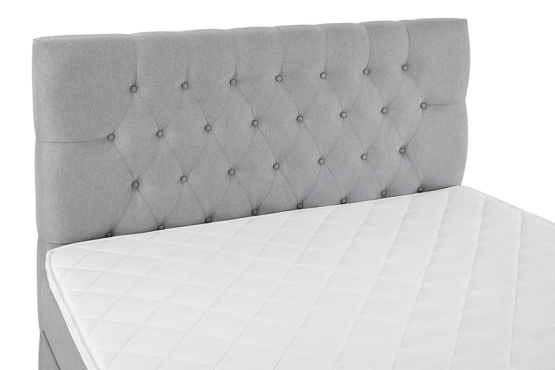 Lucky Komplett Sängpaket 120x200 Skum Diamant Sänggavel - Grå - Möbler - Säng - Enkelsäng