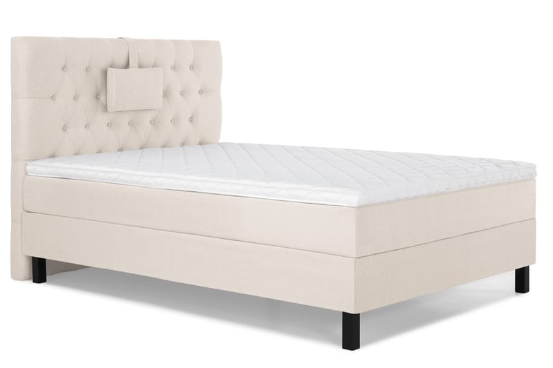 Lucky Komplett Sängpaket 120x200 Skum Diamant Sänggavel - Nackkudde Liten Beige - Möbler - Säng - Enkelsäng