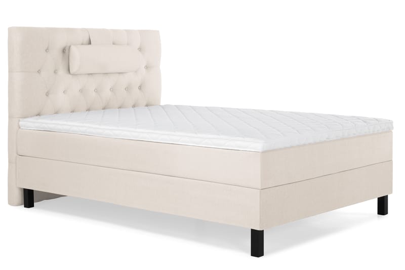 Lucky Komplett Sängpaket 120x200 Skum Diamant Sänggavel - Nackkudde Stor Beige - Möbler - Säng - Enkelsäng
