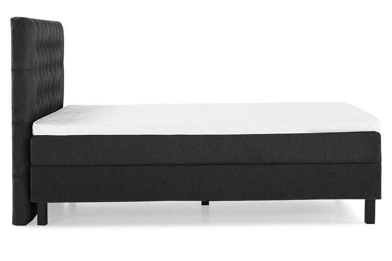 Lucky Komplett Sängpaket 120x200 Skum Diamant Sänggavel - Svart/Grå - Möbler - Säng - Enkelsäng