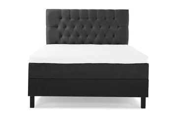 Lucky Komplett Sängpaket 120x200 Skum Diamant Sänggavel - Svart/Grå - Möbler - Säng - Enkelsäng