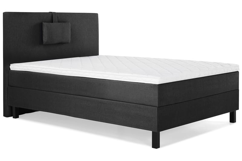 Lucky Komplett Sängpaket 120x200 Skum Slät - Nackkudde Liten Svart/Grå - Möbler - Säng - Enkelsäng