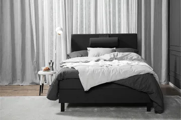 Lucky Komplett Sängpaket 120x200 Skum Slät Sänggavel  Nac - Nackkudde Stor Svart/Grå - Möbler - Säng - Enkelsäng