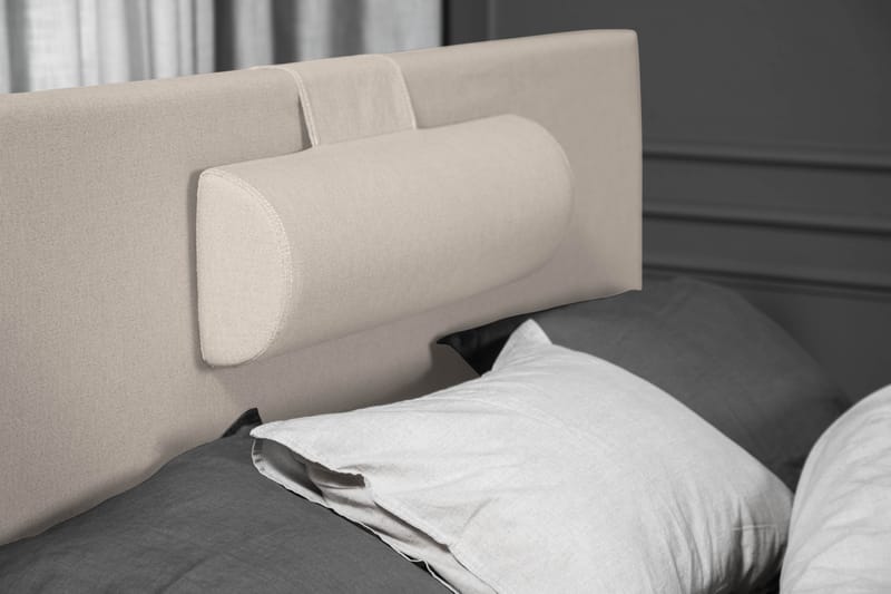 Lucky Komplett Sängpaket 120x200 Skum Slät Sänggavel - Nackkudde Stor Beige - Möbler - Säng - Enkelsäng