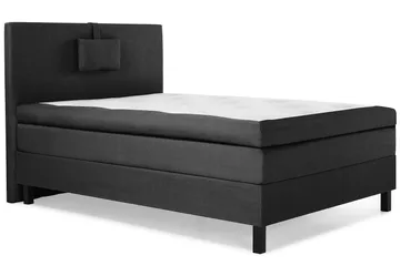 Lucky Komplett Sängpaket 120x200 Polyeter Slät - Nackkudde Liten Svart/Grå - Möbler - Säng - Enkelsäng