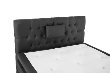 Lucky Komplett Sängpaket 120x200 Polyeter Diamant Sänggavel - Nackkudde Liten Svart/Grå - Möbler - Säng - Enkelsäng