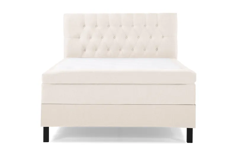 Lucky Komplett Sängpaket 120x200 Polyeter Diamant Sänggavel - Beige - Möbler - Säng - Enkelsäng