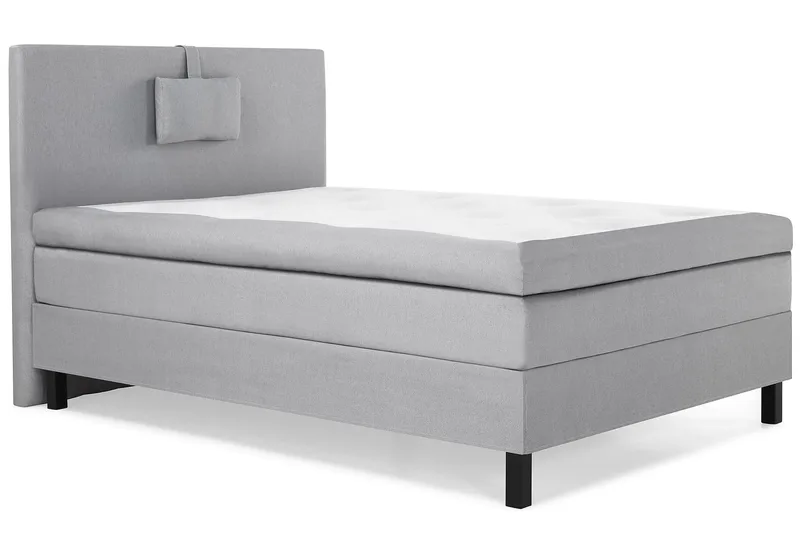 Lucky Komplett Sängpaket 120x200 Polyeter Slät - Nackkudde Liten Mellangrå - Möbler - Säng - Enkelsäng