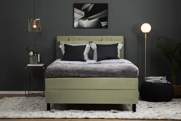 Lucky Komplett Sängpaket 120x200 Polyeter Diamant Sänggavel - Grön - Möbler - Säng - Enkelsäng