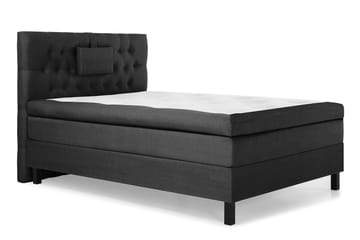 Lucky Komplett Sängpaket 120x200 Polyeter Diamant Sänggavel - Nackkudde Liten Svart/Grå - Möbler - Säng - Enkelsäng