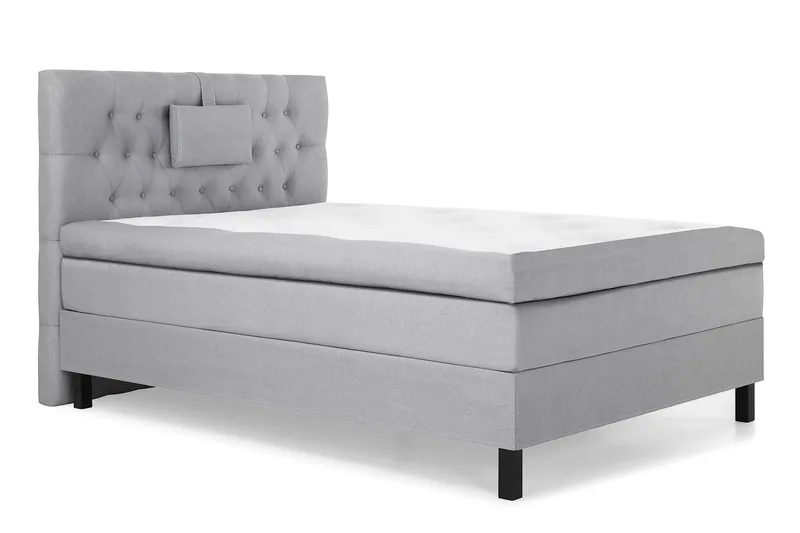 Lucky Komplett Sängpaket 120x200 Polyeter Diamant Sänggavel - Nackkudde Liten Mellangrå - Möbler - Säng - Enkelsäng