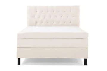 Lucky Komplett Sängpaket 140x200 Latex Diamant Sänggavel - Beige - Möbler - Säng - Kontinentalsäng