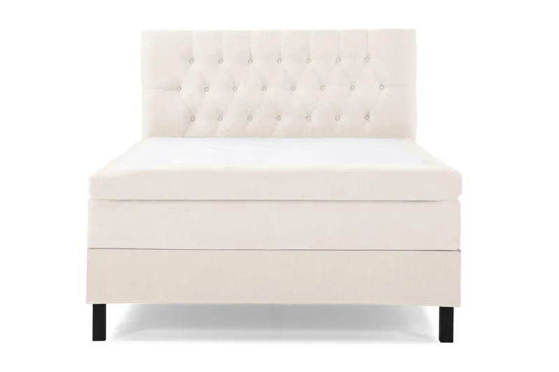 Lucky Komplett Sängpaket 140x200 Latex Diamant Sänggavel - Beige - Möbler - Säng - Kontinentalsäng