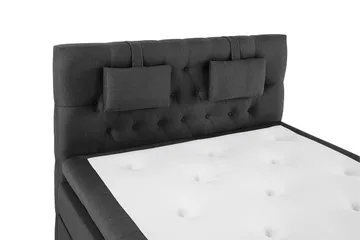 Lucky Komplett Sängpaket 140x200 Latex Diamant Sänggavel - Nackkudde Liten Svart/Grå - Möbler - Säng - Kontinentalsäng