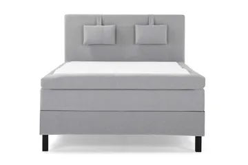 Lucky Komplett Sängpaket 140x200 Latex Slät Sänggavel - Nackkudde Liten Mellangrå - Möbler - Säng - Kontinentalsäng