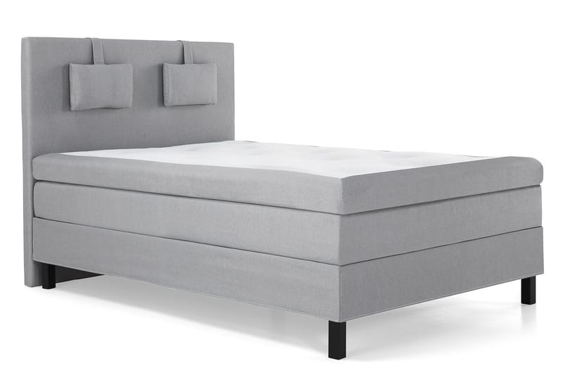 Lucky Komplett Sängpaket 140x200 Latex Slät Sänggavel - Nackkudde Liten Mellangrå - Möbler - Säng - Kontinentalsäng